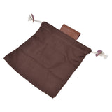 Fruit Picking Bag Waist Hanging Canvas Material PU Style Folded Save Space Belt Foraging BagBrown