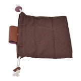 Fruit Picking Bag Waist Hanging Canvas Material PU Style Folded Save Space Belt Foraging BagBrown