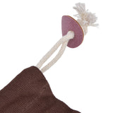 Fruit Picking Bag Waist Hanging Canvas Material PU Style Folded Save Space Belt Foraging BagBrown
