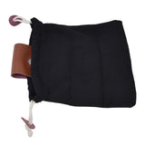 Fruit Picking Bag Waist Hanging Canvas Material PU Style Folded Save Space Belt Foraging BagBlack