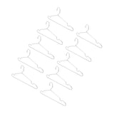 10pcs Clothes Hangers Stainless Steel Heavy Duty Prevent Slip Space Saving Coat Drying Hangers