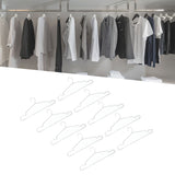 10pcs Clothes Hangers Stainless Steel Heavy Duty Prevent Slip Space Saving Coat Drying Hangers