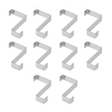 10Pcs Stainless Steel Cabinet Door Hook Waterproof Z Shaped Reversible Door Hanger for Kitchen Apartment