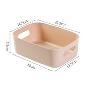 Desktop Storage Basket PP Cosmetic Storages Box Desktops Sundries Organizer with Handle for HouseholdSmall Apricot In Australia - Darrahopens