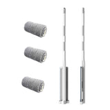 Microfiber Flat Mop Hand Wash Free Long Handle Large Flat Mop Dry Wet Use Floor Cleaning Tool White 36 Plate Set with 3 Cloth In Australia - Darrahopens