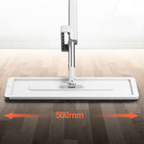 Microfiber Flat Mop Hand Wash Free Long Handle Large Flat Mop Dry Wet Use Floor Cleaning Tool White 36 Plate Set with 3 Cloth