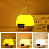 LED Night Light Rechargeable Children's Bedroom Bedside Desk Lamp Household Supplies 4w Remote Control 3 Color Clock In Australia - Darrahopens