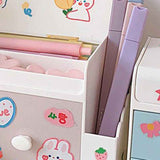 Desktop Storage Box Cute Plastic Drawer Desktop Storage Box Large Capacity Cosmetic Box for Office Home Light Pink In Australia - Darrahopens