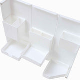Folding Standable Stationery Box Office Pencil Holder Desktop Magnetic Plastic Makeup Case White In Australia - Darrahopens