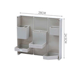 Folding Standable Stationery Box Office Pencil Holder Desktop Magnetic Plastic Makeup Case Gray