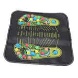 Foot Massage Mat Blood Circulation Relieve Pain Simulation Cobblestone Reflexology Walk Stone Mat 35x35cm / 13.8x13.8in
