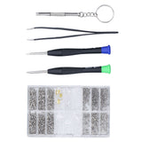 Eyeglass Repair Kit Tiny Stainless Steel Sunglass Screws Repair Kit with Screwdriver Tweezer for Watches Glasses