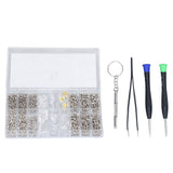 Eyeglass Repair Kit Tiny Stainless Steel Sunglass Screws Repair Kit with Screwdriver Tweezer for Watches Glasses