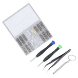 Eyeglass Repair Kit Tiny Stainless Steel Sunglass Screws Repair Kit with Screwdriver Tweezer for Watches Glasses
