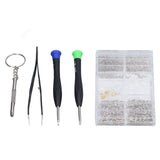 Eyeglass Repair Kit Tiny Stainless Steel Sunglass Screws Repair Kit with Screwdriver Tweezer for Watches Glasses