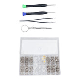 Eyeglass Repair Kit Tiny Stainless Steel Sunglass Screws Repair Kit with Screwdriver Tweezer for Watches Glasses