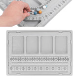 Beaded Measuring Board 4 Straight Channels 4 Recessed Compartments Bead Design Board for Creating Bracelets Necklaces
