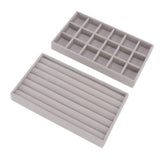 Jewelry Storage Box Various Grid Space Saving Flocked Cloth Jewelry Selection Display Storage Box for Girls In Australia - Darrahopens