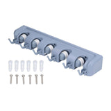 Mop Broom Holder Multifunctional Space Saving Broom Wall Mounted Rack for Kitchen Bathroom Garden Garage B In Australia - Darrahopens