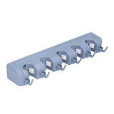 Mop Broom Holder Multifunctional Space Saving Broom Wall Mounted Rack for Kitchen Bathroom Garden Garage B