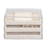 Acrylic Jewelry Organizer Clear Acrylic Beige Drawer Desk Storage Jewelry Box for Stud Earrings Necklace Jewelry In Australia - Darrahopens
