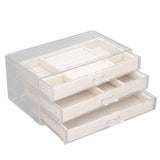 Acrylic Jewelry Organizer Clear Acrylic Beige Drawer Desk Storage Jewelry Box for Stud Earrings Necklace Jewelry In Australia - Darrahopens
