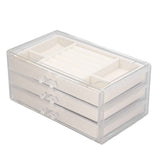 Acrylic Jewelry Organizer Clear Acrylic Beige Drawer Desk Storage Jewelry Box for Stud Earrings Necklace Jewelry In Australia - Darrahopens