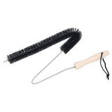 Stainless Steel Dryer Vent Cleaner Brush Multifunctional Bendable Pipe Cleaning Brush with Wood Handle for Home