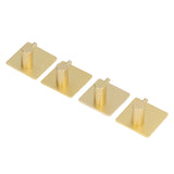 4pcs Towel Hook Aluminum Rustproof Waterproof Heavy Duty Adhesive Wall Hook for Hanging Coat Hat Towel Robe Golden