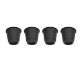 4 Pcs Plastic Furniture Risers 5 Inch Heavy Duty Stackable Circle Bed Lifter for Bed Chair Table Sofa Black