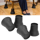 4pcs Furniture Risers 6 Inches Horn Shaped Black Plastic Heavy Duty Riser for Bed Sofa