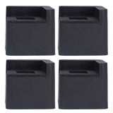 4pcs Bed Risers Corner Fixed Casters Increasing Height 2200 Lb Load Bearing Plastic Furniture Leg Risers for Home In Australia - Darrahopens