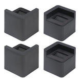 4pcs Bed Risers Corner Fixed Casters Increasing Height 2200 Lb Load Bearing Plastic Furniture Leg Risers for Home