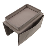 Sofa Tray Folding Arm Storage Holder Table 600D Oxford Cloth Side Pockets for Couch Coffee