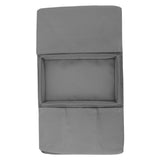 Sofa Tray Folding Arm Storage Holder Table 600D Oxford Cloth Side Pockets for Couch Grey