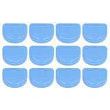 12 Pcs Denture Box Plastic Tooth Dental Orthodontic Retainer Compact Storage Case