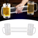 Beer Mug Anti Drop Crystal Lead Free Drinking Glasses with Handle for Bar KTV Freezer