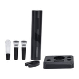 Electric Wine Opener Foil Cutter Aerator Pourer Wine Stopper Set with Storage Base for Home Bar Restaurant