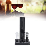 Electric Wine Opener Foil Cutter Aerator Pourer Wine Stopper Set with Storage Base for Home Bar Restaurant