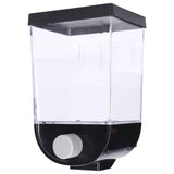 Square Dry Food Dispenser Wall Mounted Grain Storage Container Laundry Bead Cereal Dispenser for Kitchen1L In Australia - Darrahopens