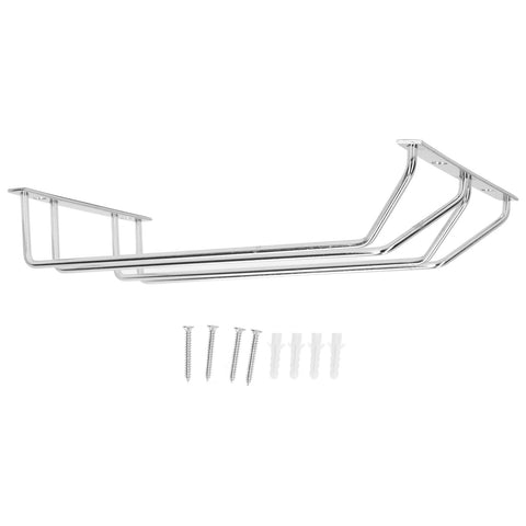 Stainless Steel Double Row Wine Glass Stemware Rack Hanging Stemware Holder Under CabinetS In Australia - Darrahopens