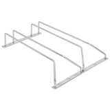 Stainless Steel Double Row Wine Glass Stemware Rack Hanging Stemware Holder Under CabinetS