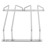 Stainless Steel Double Row Wine Glass Stemware Rack Hanging Stemware Holder Under CabinetS