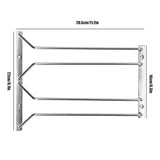 Stainless Steel Double Row Wine Glass Stemware Rack Hanging Stemware Holder Under CabinetS