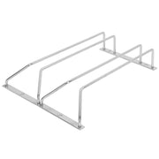 Stainless Steel Double Row Wine Glass Stemware Rack Hanging Stemware Holder Under CabinetS