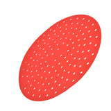 20cm Anti Slip Round Cooking Fryer Mat Anti Sticking Silicone Steamer Liners For KitchenRed
