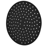 20cm Anti Slip Round Cooking Fryer Mat Anti Sticking Silicone Steamer Liners For KitchenBlack