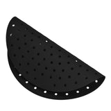 20cm Anti Slip Round Cooking Fryer Mat Anti Sticking Silicone Steamer Liners For KitchenBlack