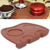 Silicone Coffee Tamper Pad Anti Slip Soft Tamper Mat Heat Resistant Corner Tamping Mat for HomeBrown