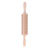 Embossed Rolling Pin 35cm 3D Pattern Highly Durable Moistureproof Safe Eco Friendly Easy Control Christmas Rolling PinExotic Charm